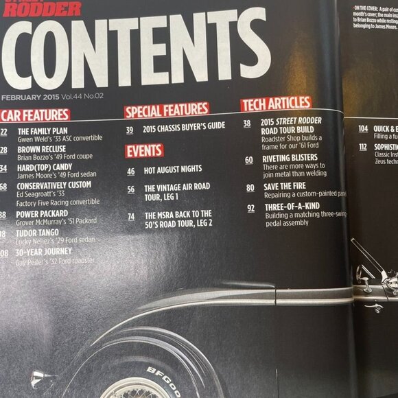 Street Rodder Magazine February 2015 u Vol 44  No 2 Car Restoration Tips Tricks - Picture 4 of 8